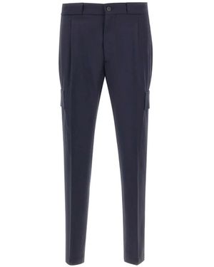 Devore Pantalon À Détails Plissés - Bleu