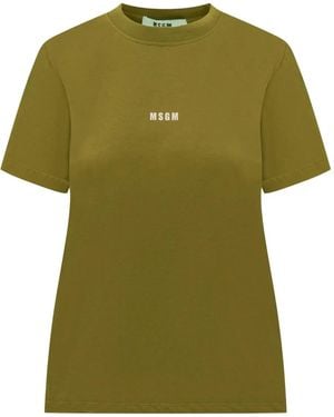 MSGM Logo-print T-shirt - グリーン