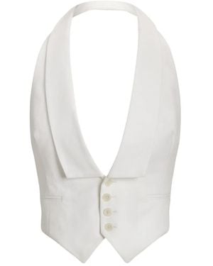 Ralph Lauren Buttoned Collar Waistcoat - White