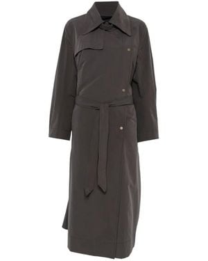 Giorgio Armani Abrigo Con Cinturón - Negro