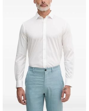 Trussardi Chemise À Logo Brodé - White