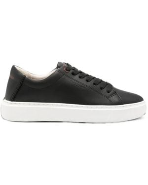 Alexander Smith London Logo-Embossed Leather Sneakers - Black