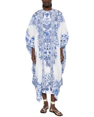CAMILLA Crystal-Embellished Kimono - Blue