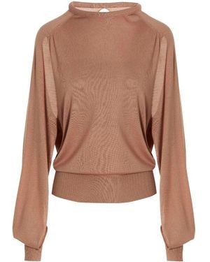 Ramael Silk Jumper - Brown