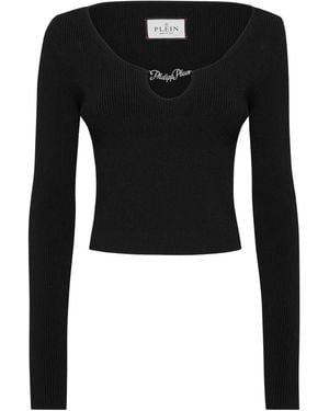 Philipp Plein クロップド トップ - ブラック