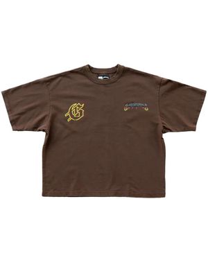 Godspeed Biker Nation Graphic-Print T-Shirt - Brown