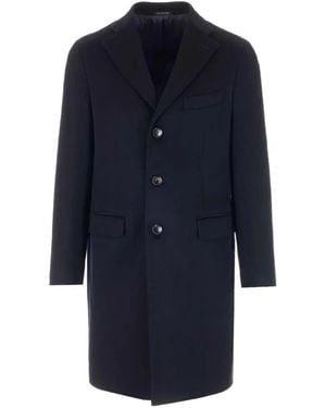Al Duca d'Aosta Single-Breasted Cashmere Coat - Blue