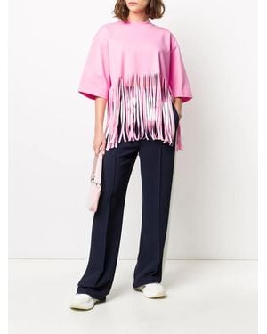 MSGM サイドストライプ トラックパンツ - ブルー