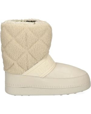 Love Moschino Quilted Strap Boots - Natural