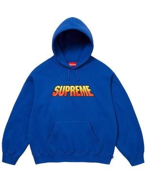 Supreme Gradient Logo-Print Hoodie - Blue