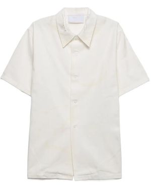 Prada Camicia A Maniche Corte - Bianco