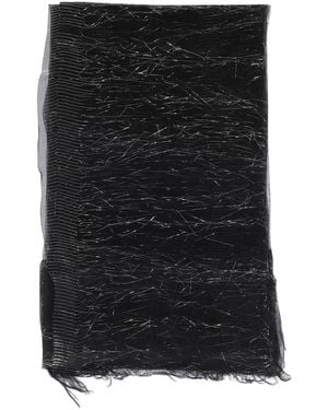 Faliero Sarti Lurex-Detail Scarf - Black