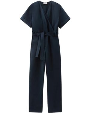 Woolrich Jumpsuit Met Ceintuur - Blauw