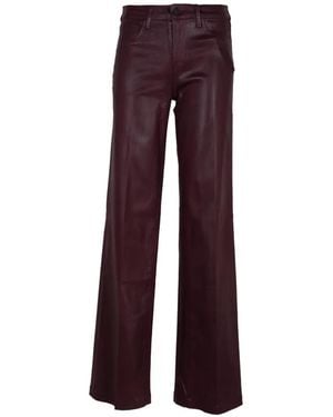 L'Agence Clayton Coated Wide-Leg Jeans - Purple