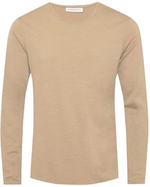 Orlebar Brown Ob-T Long-Sleeve Merino-Wool T-Shirt - Natural