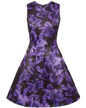 Philipp Plein Duchesse Mini Dress - Purple