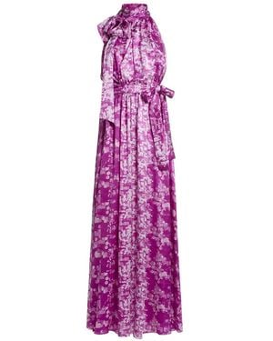 Collini Milano Meg Sequin-Print Halterneck Maxi Dress - Purple