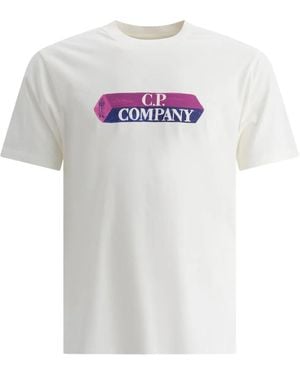 C.P. Company Logo-Plaque T-Shirt - White