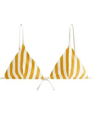 Kith Striped Triangle Bikini Top - Metallic