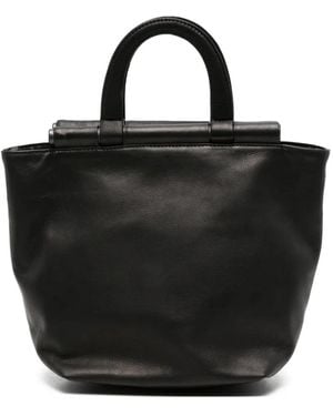 Yohji Yamamoto Leather Tote Bag - Black