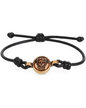 Versace Medusa Armband Aus Leder - Weiß