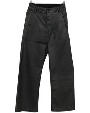 Thom Krom Coated Straight-Leg Pants - Black