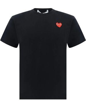 COMME DES GARÇONS PLAY Cotton Heart Logo Patch Tee - Black