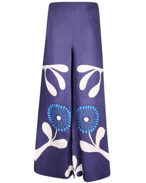 Cala De La Cruz Zip-Fastening Trousers - Blue