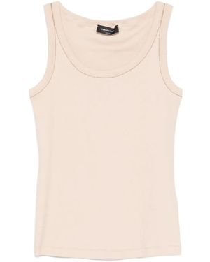 Fabiana Filippi Beaded-Trim Tank Top - Natural