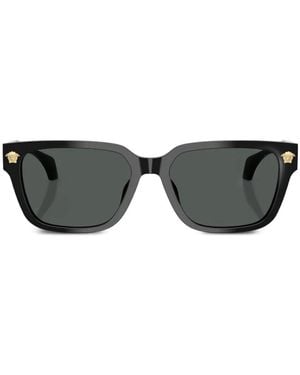 Versace Sonnenbrille Mit Eckigem Gestell - Grau