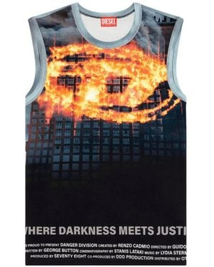 DIESEL Biscoup Burning D Tank Top - Blue