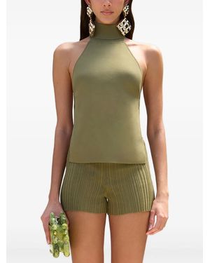 Cult Gaia Wake Knit Top - Green