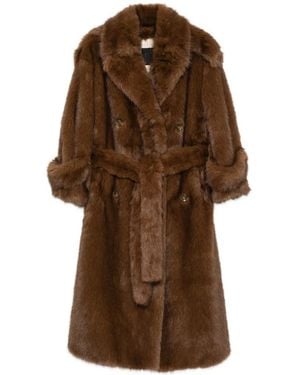 BB COUTURE Pelliccia Sintetica Farrah Con Cintura - Marrone
