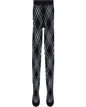 Burberry Calze A Quadri - Nero
