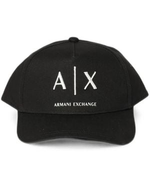 ARMANI EXCHANGE Logo-Embroidered Baseball Cap - Black