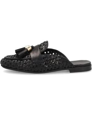 Frau Mules Con Detalle De Borlas - Negro