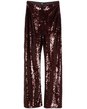Maje Pantalones con detalle de lentejuelas - Rojo