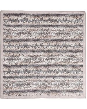 Twinset Snakeskin-Print Scarf - Grey