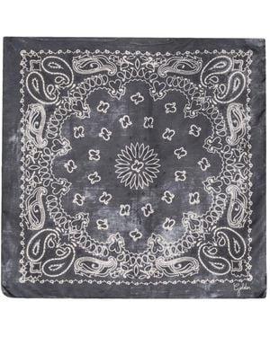 Golden Goose "Golden Foulard Paisley" Print Silk - Grey
