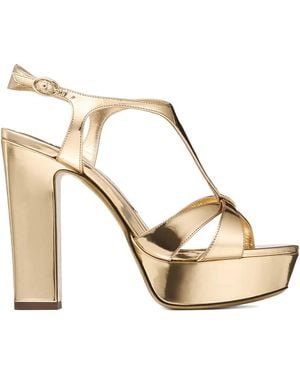 Jimmy Choo 120Mm Kesia Platform Heeled Sandals - Natural