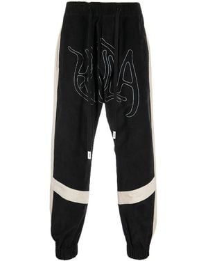 Haculla Pantalon Sarouel À Logo Brodé - Noir