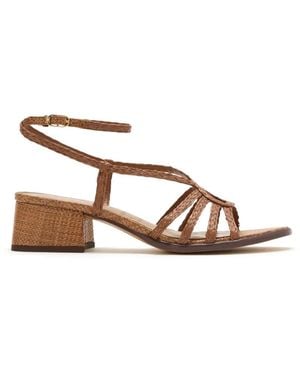 Sam Edelman Fletcher Sandalen Aus Raffiabast - Braun