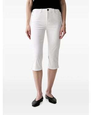 Guess Vaquero Capri Con Parche Del Logo - Blanco