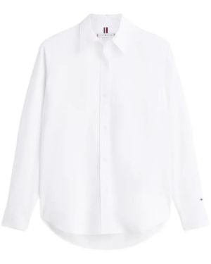 Tommy Hilfiger Logo-Embroidered Shirt - White