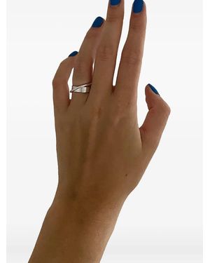 NO MORE Crossover Band Ring - Brown