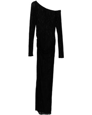 Kiki de Montparnasse Robe En Dentelle À Manches Longues - Black