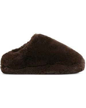 Apparis Misha Faux-Fur Slippers - Brown