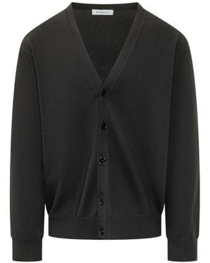 Givenchy Logo-Intarsia V-Neck Cardigan - Black