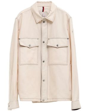 Moncler Watagua Contrast-Stitch Jacket - Natural