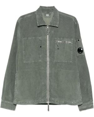 C.P. Company Relaxed Fit Corduroy Jacket With Classic Collar - Green